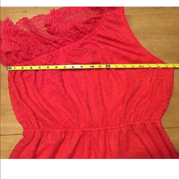 New LOVE FIRE CLOTHING Coral Lace Ruffle DRESS XL - Picture 12 of 12